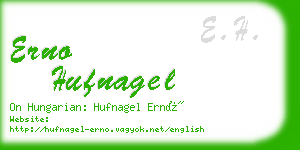 erno hufnagel business card